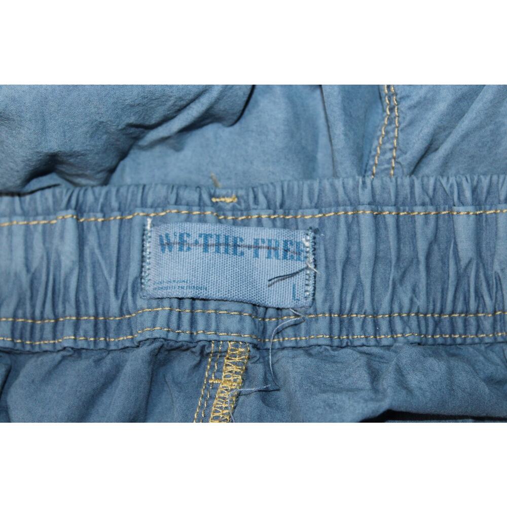 We The Free Wide Leg Pants size Large Pull On Blue Lightweight - Picture 4 of 6